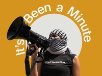 A pro-Palestinian protester uses a bullhorn during a demonstration in front of Sproul Hall on the UC Berkeley campus on April 22, 2024 in Berkeley, California
